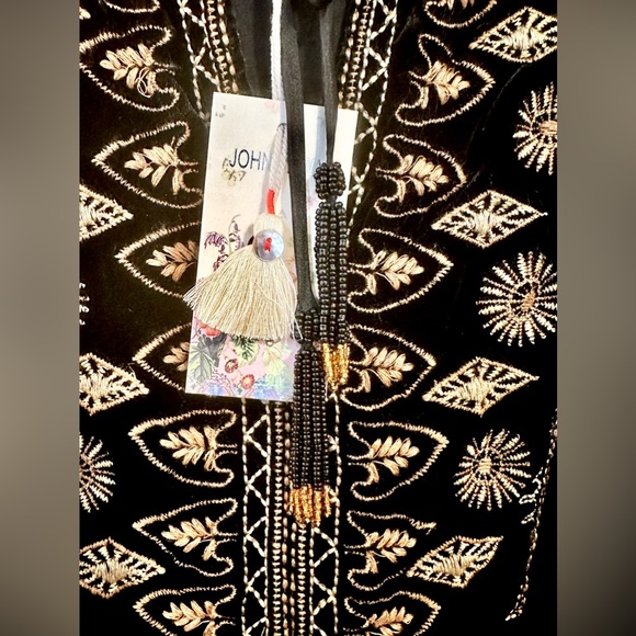 Johnny Was velvet black floral dress 3X NWT Comes with a free gift retail $528. - Picture 9 of 10